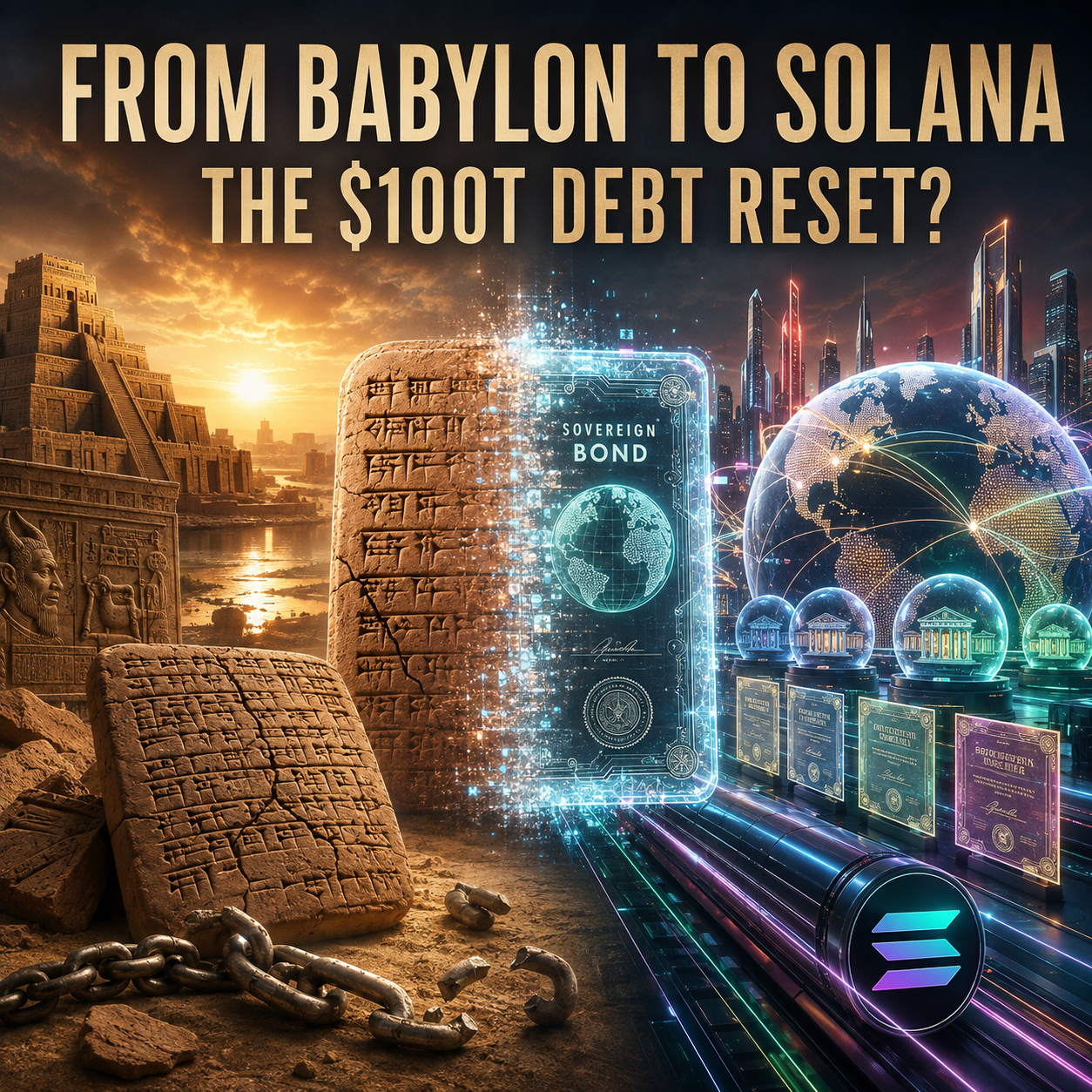 FROM BABYLON TO SOLANA: COULD THE WORLD RESET $100 TRILLION IN PUBLIC DEBT?