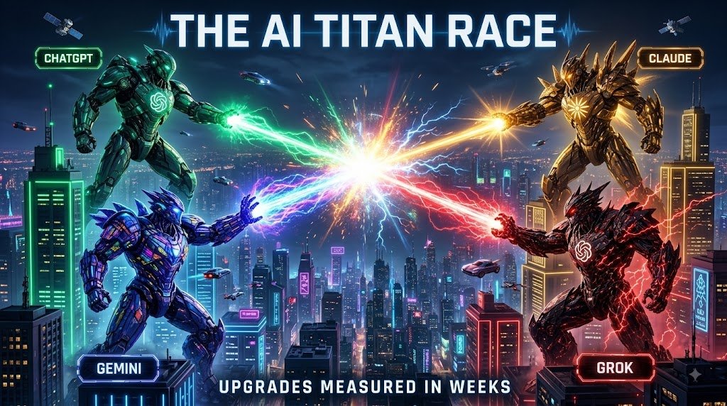 The AI Titan Race: ChatGPT, Claude, Gemini or Grok Dominates 2026?