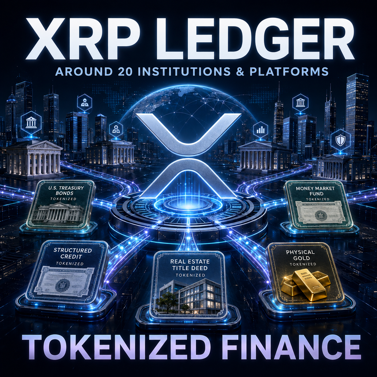 XRP LEDGER: AROUND 20 INSTITUTIONS AND PLATFORMS ARE BUILDING TOKENIZED FINANCE