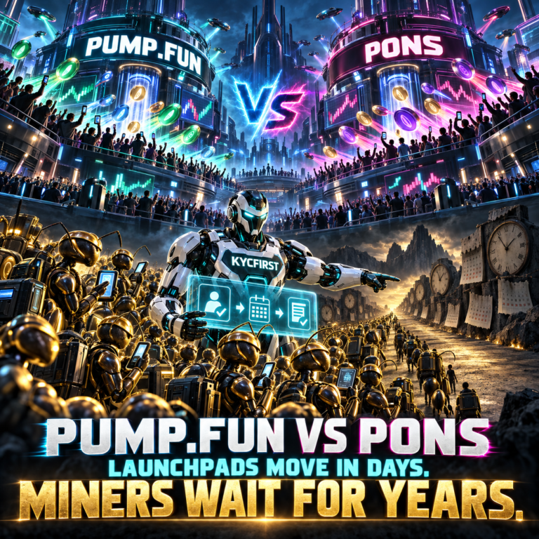 PUMP.FUN VS PONS: LAUNCHPADS MOVE IN DAYS. MINERS WAIT FOR YEARS.