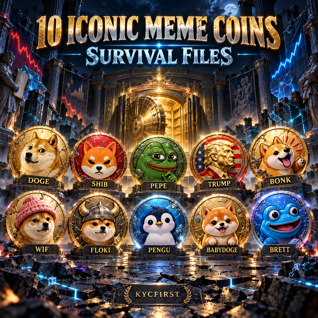 10 ICONIC MEME COINS OF ALL TIME: SURVIVAL FILES AND HISTORIC SCARS