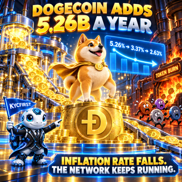 DOGECOIN ADDS 5.26 BILLION COINS EVERY YEAR. WHY DOES ITS INFLATION RATE KEEP FALLING?