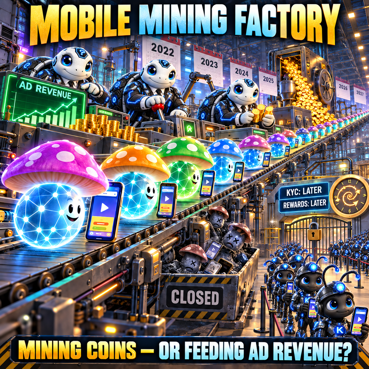 MOBILE MINING PROJECTS ARE GROWING LIKE MUSHROOMS: ARE YOU MINING COINS OR FEEDING AD REVENUE?