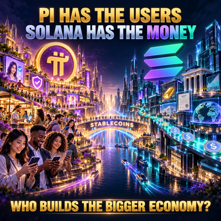 PI HAS THE USERS. SOLANA HAS THE MONEY. WHO WILL BUILD THE BIGGER ECONOMY?