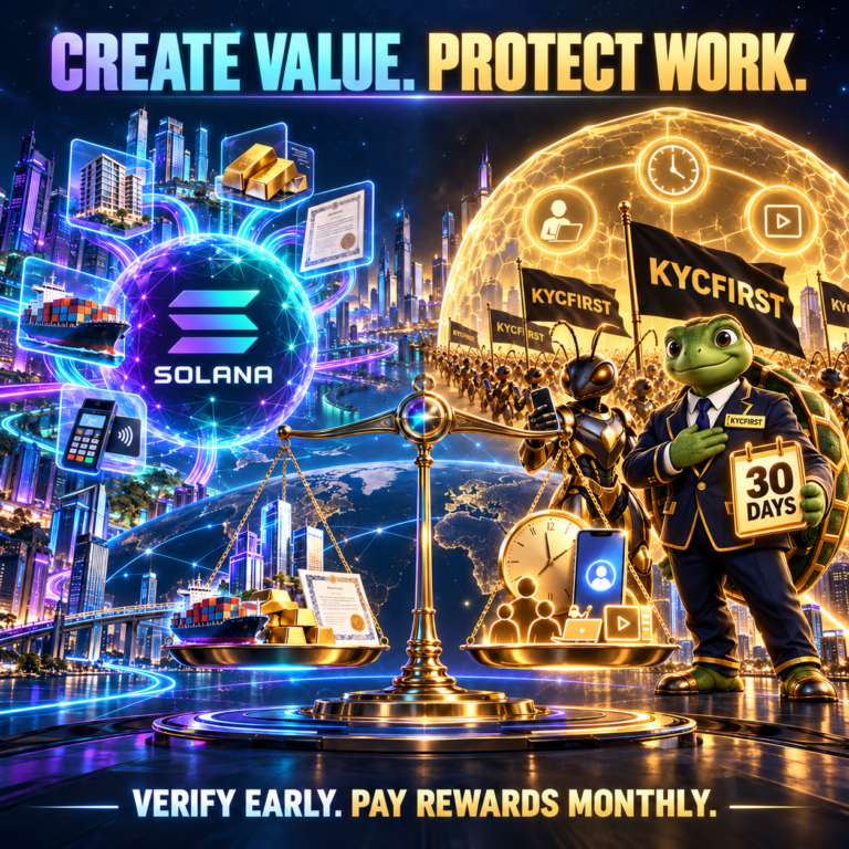 SOLANA MAY TOKENIZE TRILLIONS. KYCFIRST MAY PROTECT BILLIONS IN HUMAN WORK.