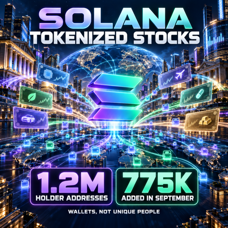 SOLANA ADDED 775,000 TOKENIZED-STOCK WALLETS IN ONE MONTH